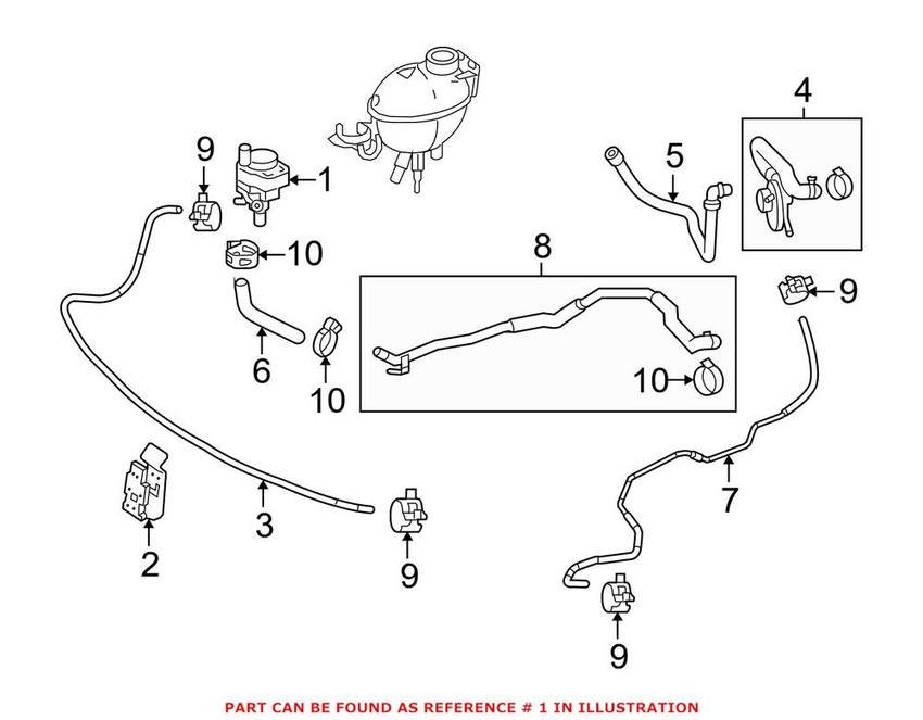 Mercedes Engine Auxiliary Water Pump 2048350264